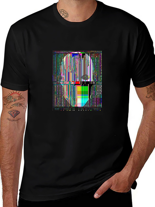 Future Tech Tee – Hacker skull, matrix