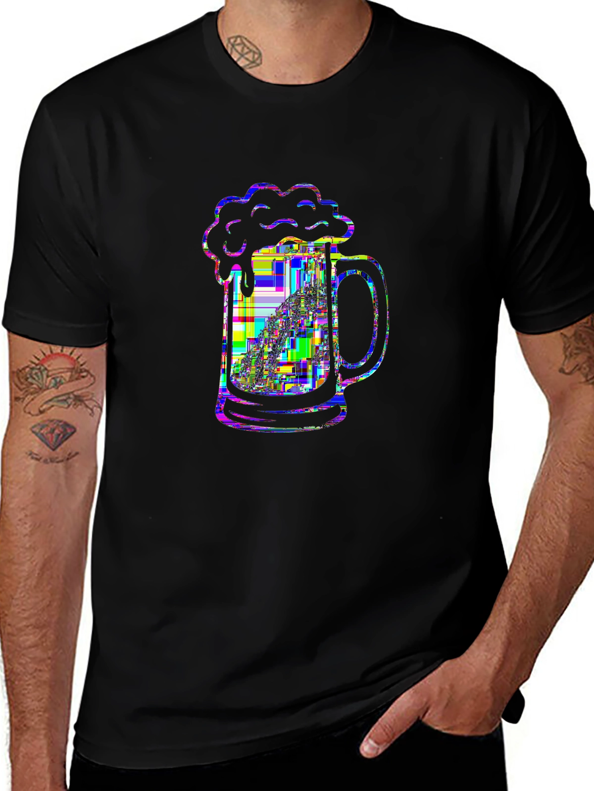 Foodie Vibes Tee – Beer mug foam