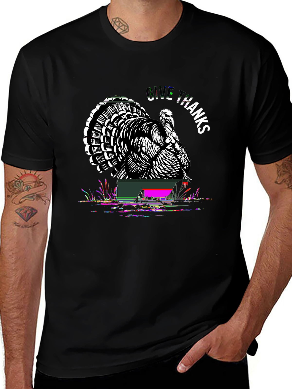 Holiday Spirit Tee – Turkey autumn, 'GIVE