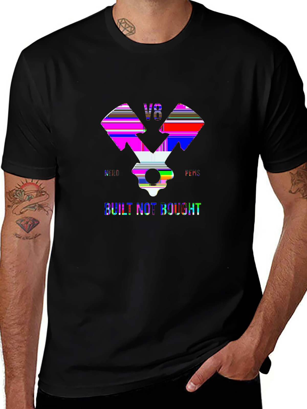 Auto Enthusiast Tee – V8 engine pistons