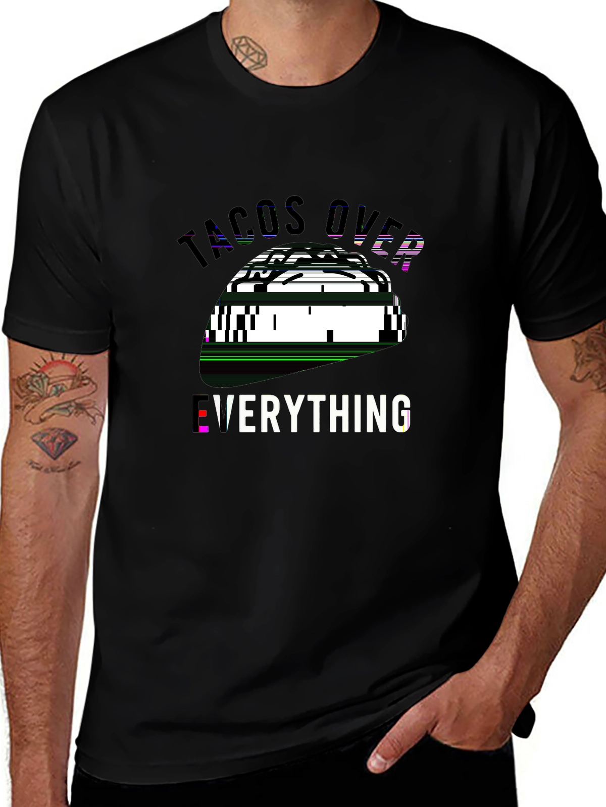 Foodie Vibes Tee – Taco illustration, 'TACOS