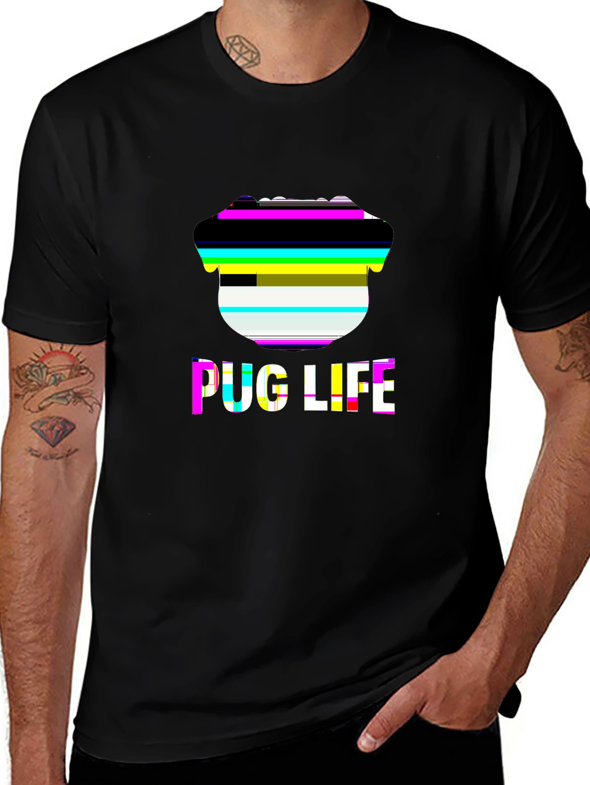 Pet Parent Tee – Pug face cartoon