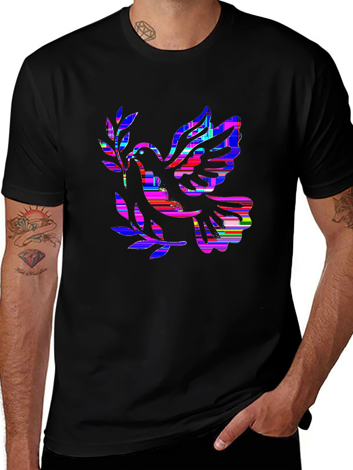 Faith Over Fear Tee – Dove with olive