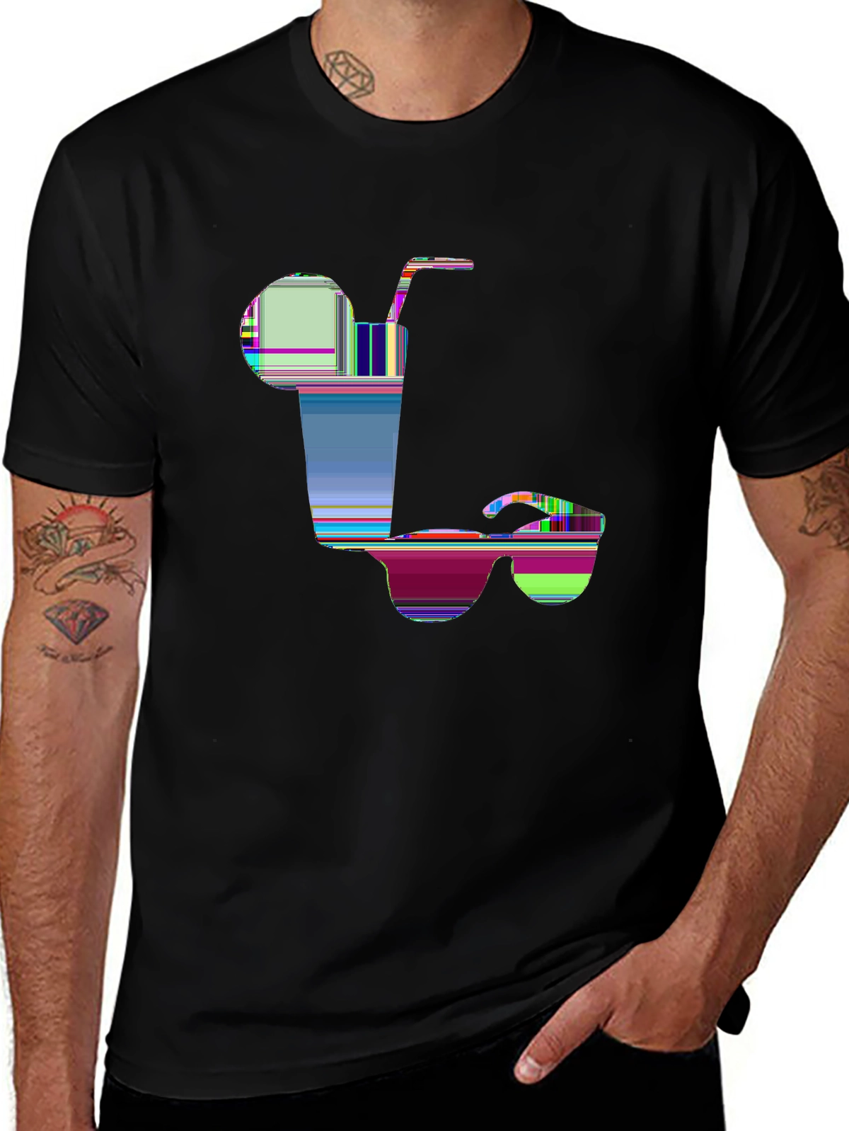 Summer Vibes Tee – Sunglasses and drink