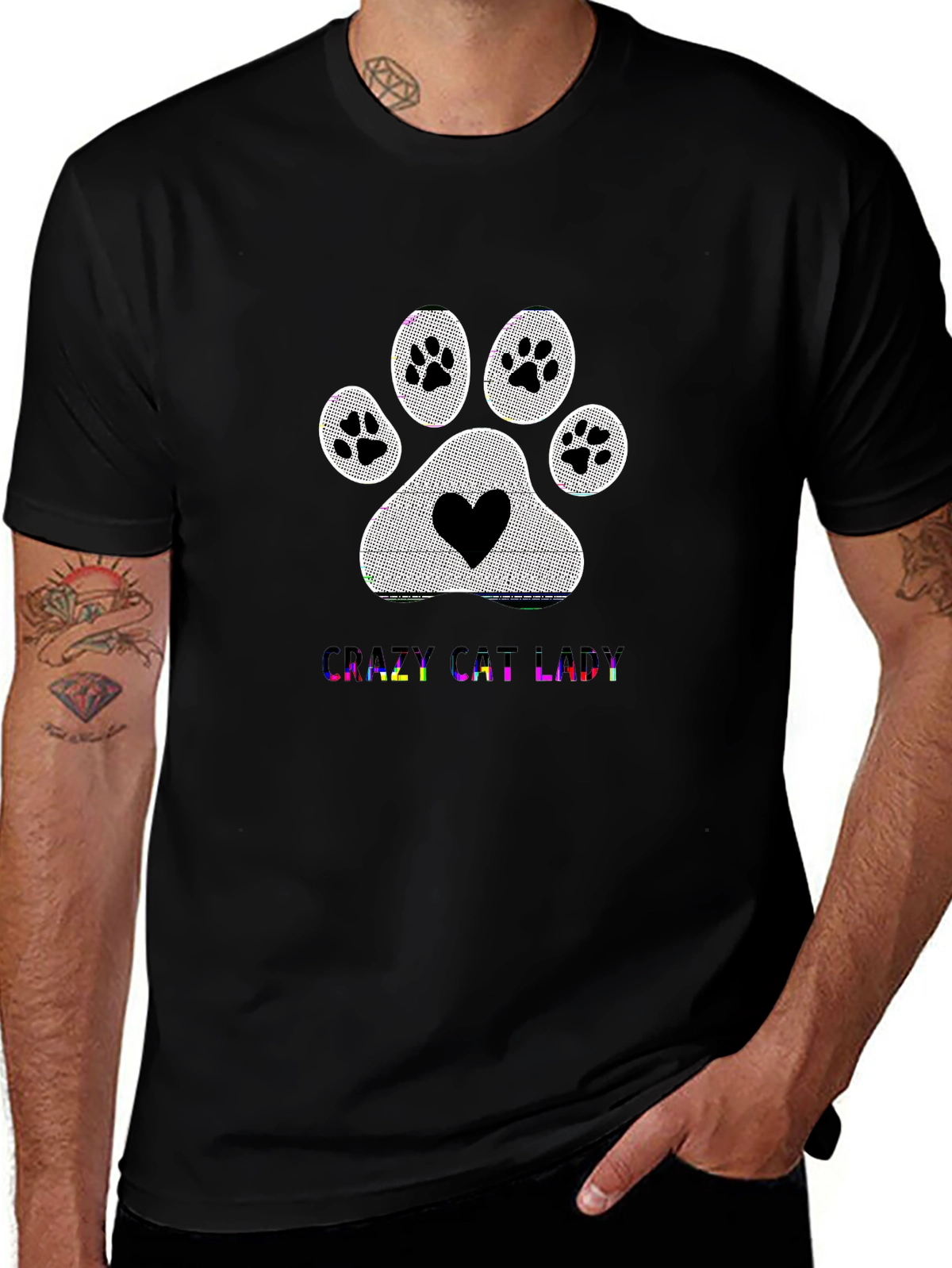Pet Parent Tee – Cat paw prints