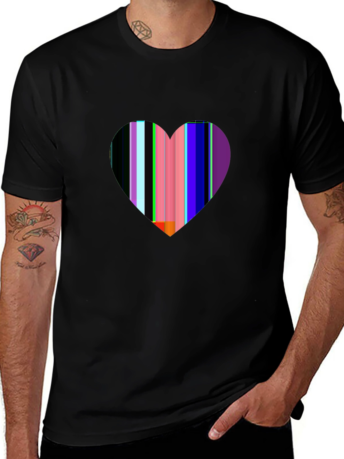 Vibes Music Tee – Piano keys heart
