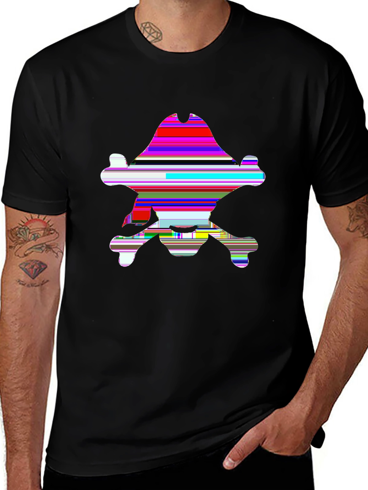 Dark Aesthetic Tee – Skull and crossbones