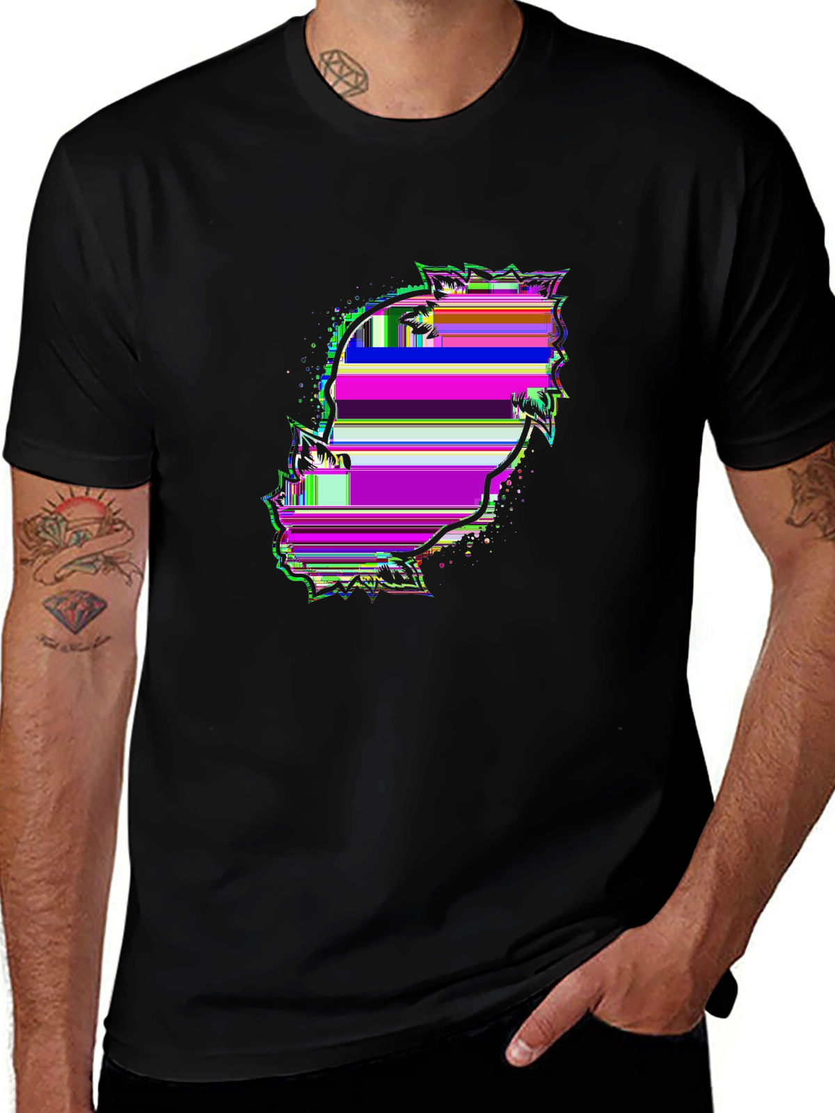 Dark Aesthetic Tee – Skull with roses