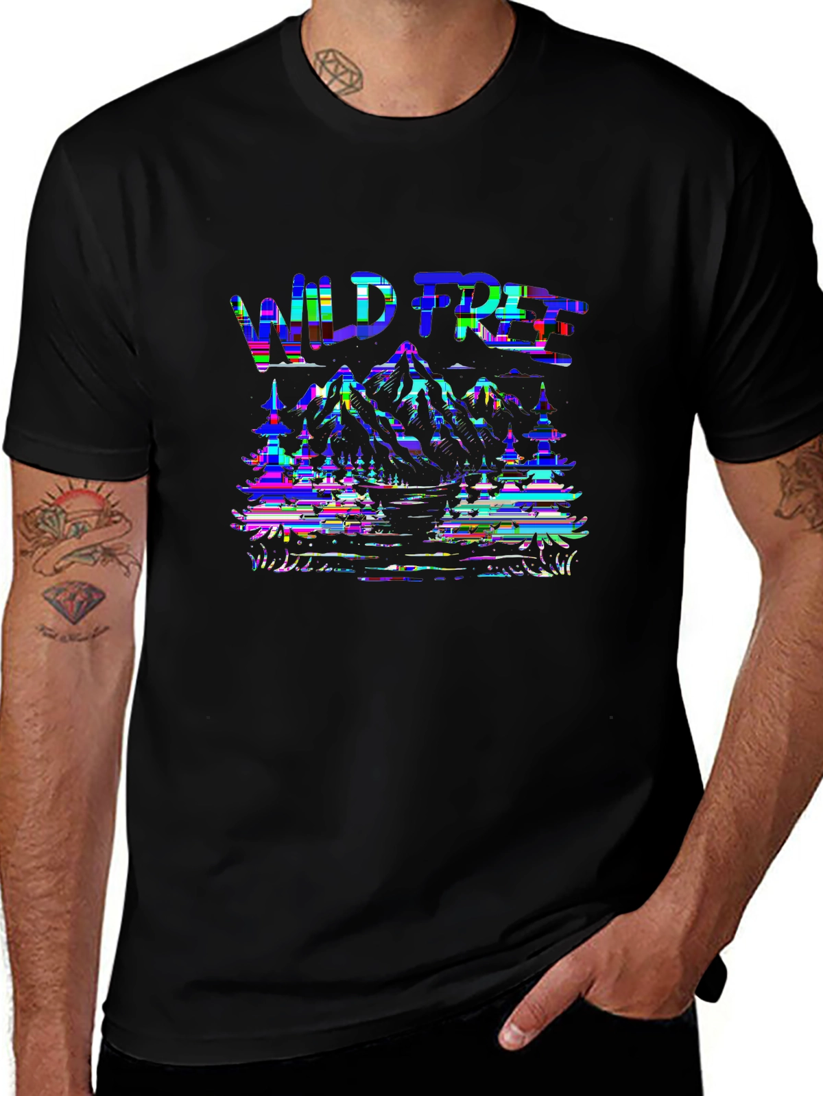 Wild Explorer Tee – Pine tree line