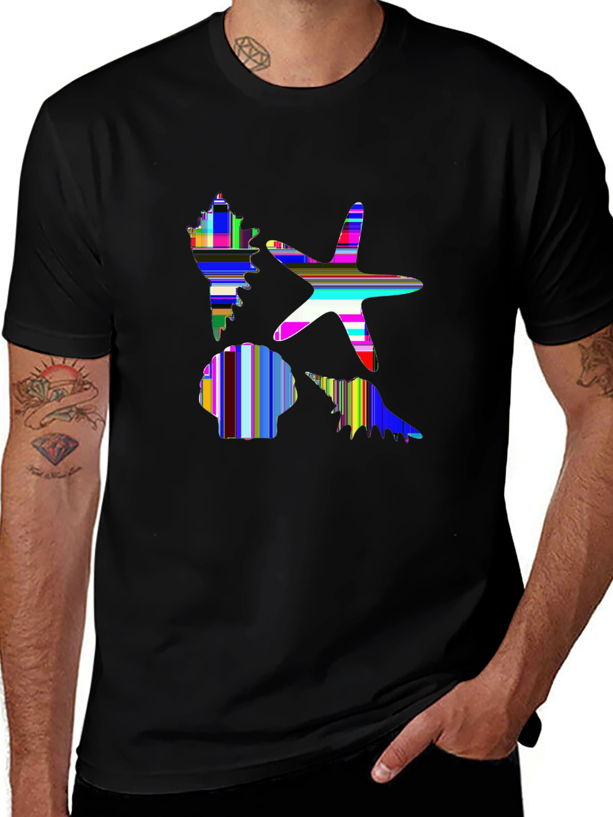 Summer Vibes Tee – Seashell and starfish