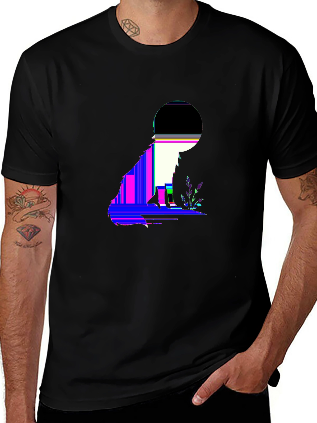 Mythical Legends Tee – Wolf howling full