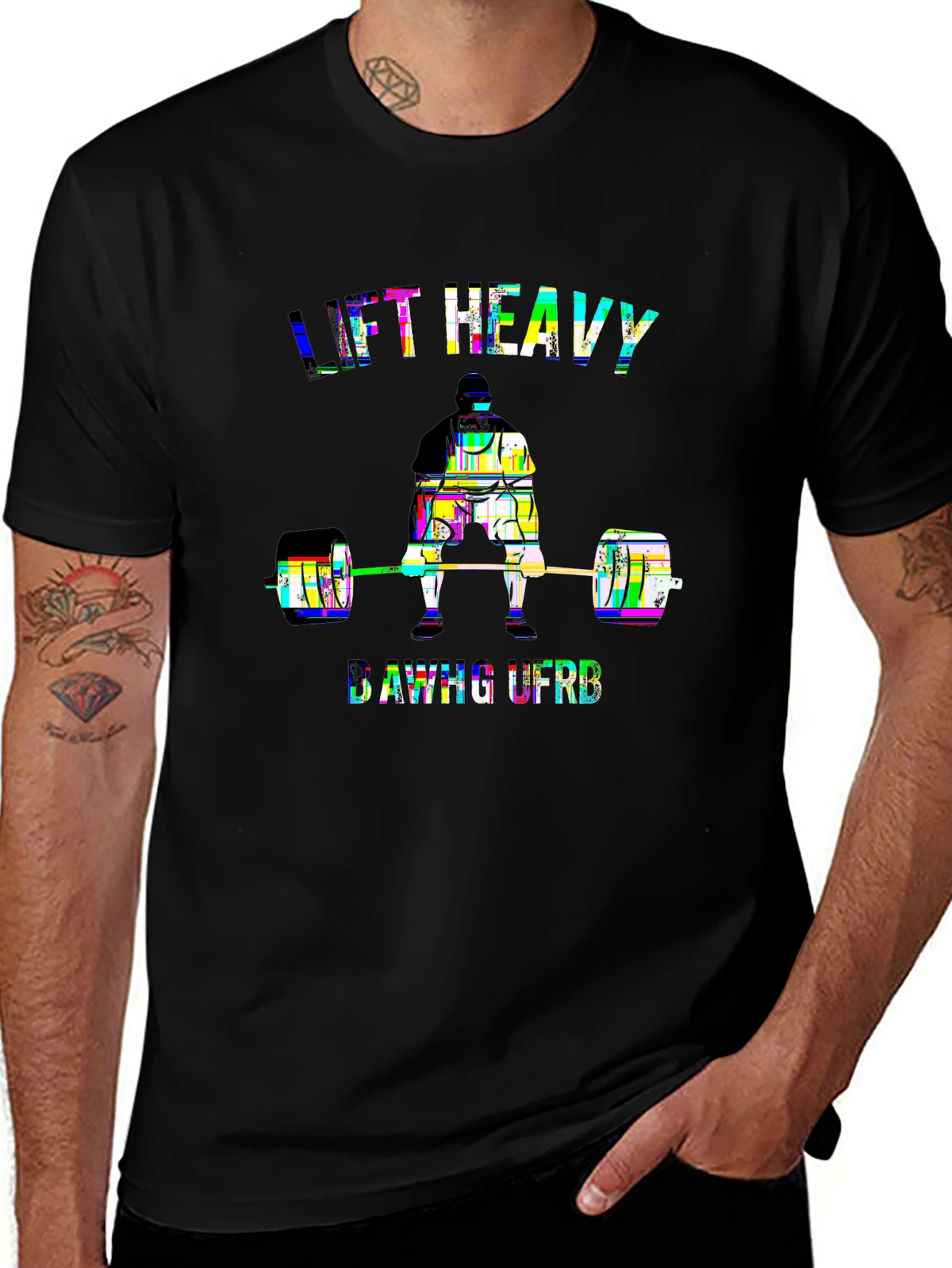 Train Hard Tee – Deadlift silhouette, 'LIFT