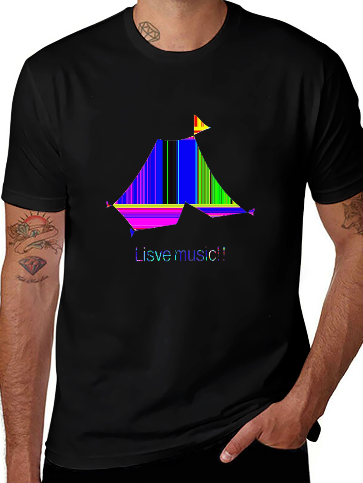 Vibes Music Tee – Music festival tent