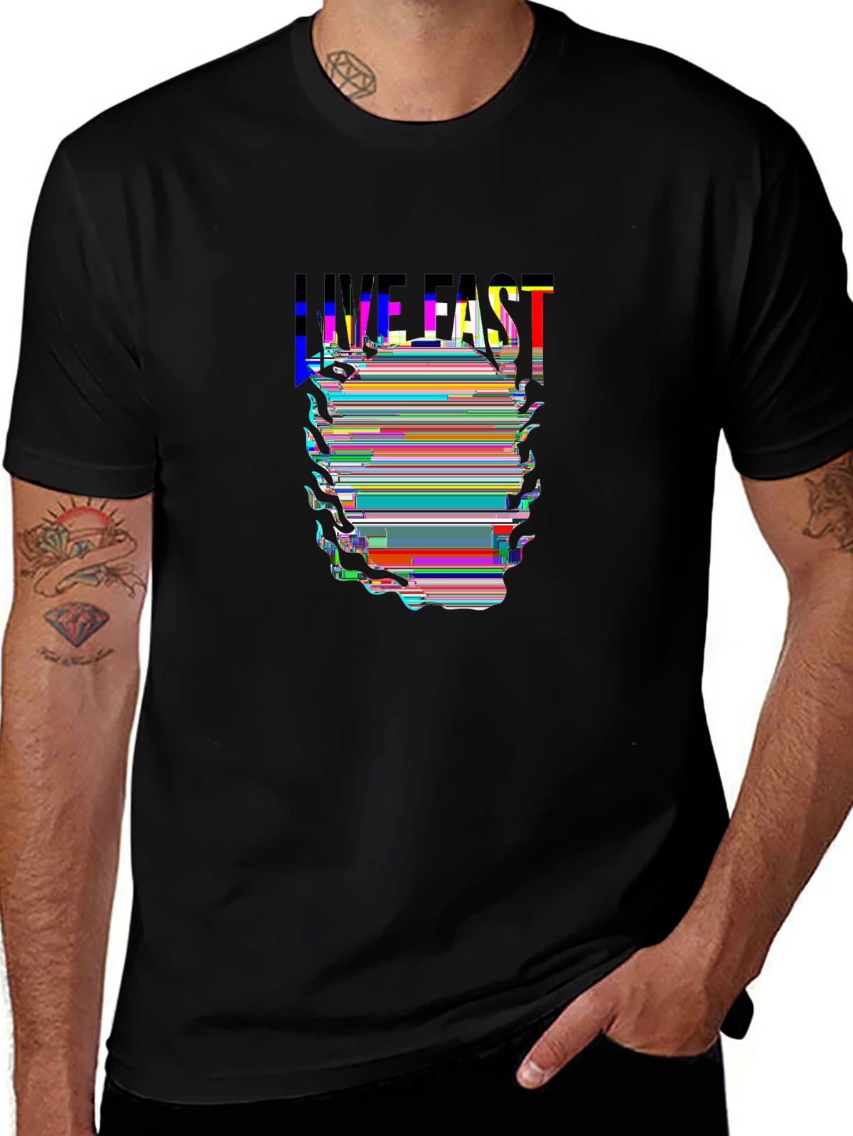 Dark Aesthetic Tee – Skull with flames