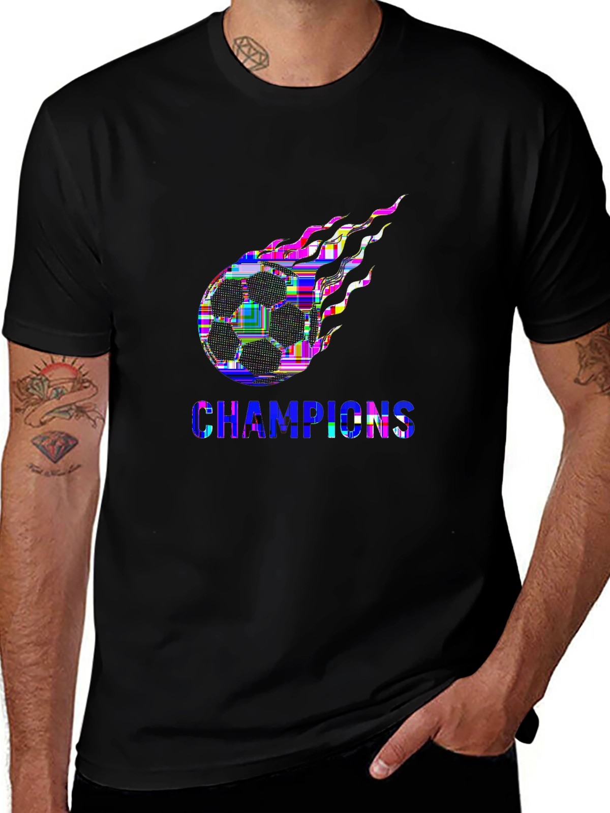 Soccer Fever Tee – Soccer ball fire