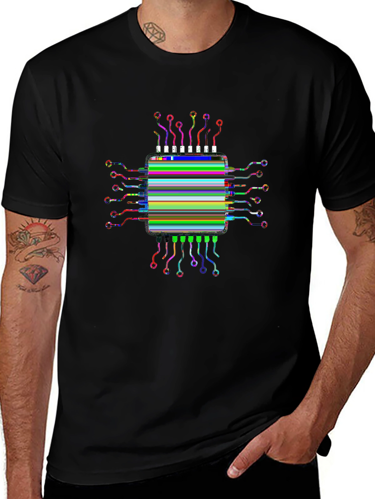 Future Tech Tee – AI chip, circuit