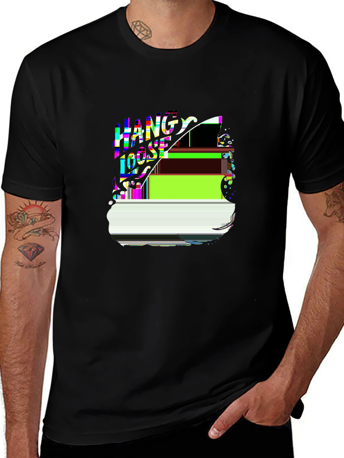 Summer Vibes Tee – Surfboard on waves