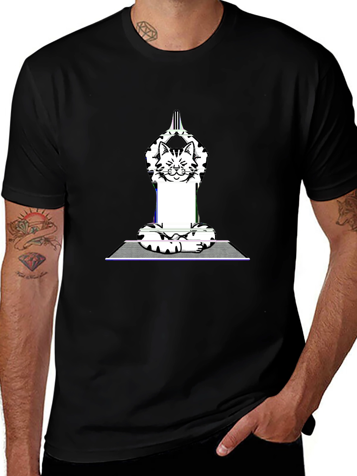 Pet Parent Tee – Cat stretching yoga