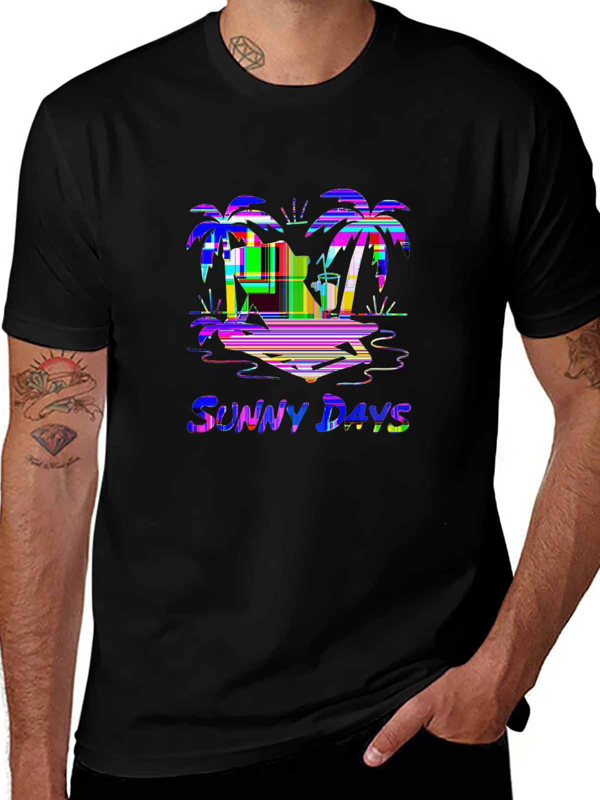 Summer Vibes Tee – Sunglasses and drink