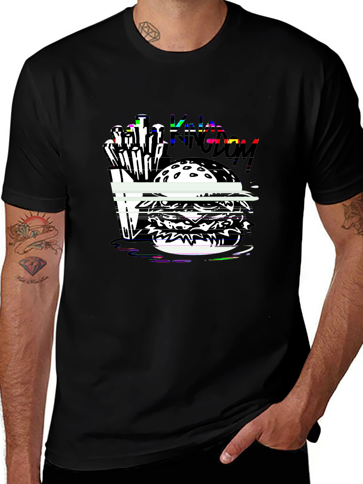 Foodie Vibes Tee – Burger with fries