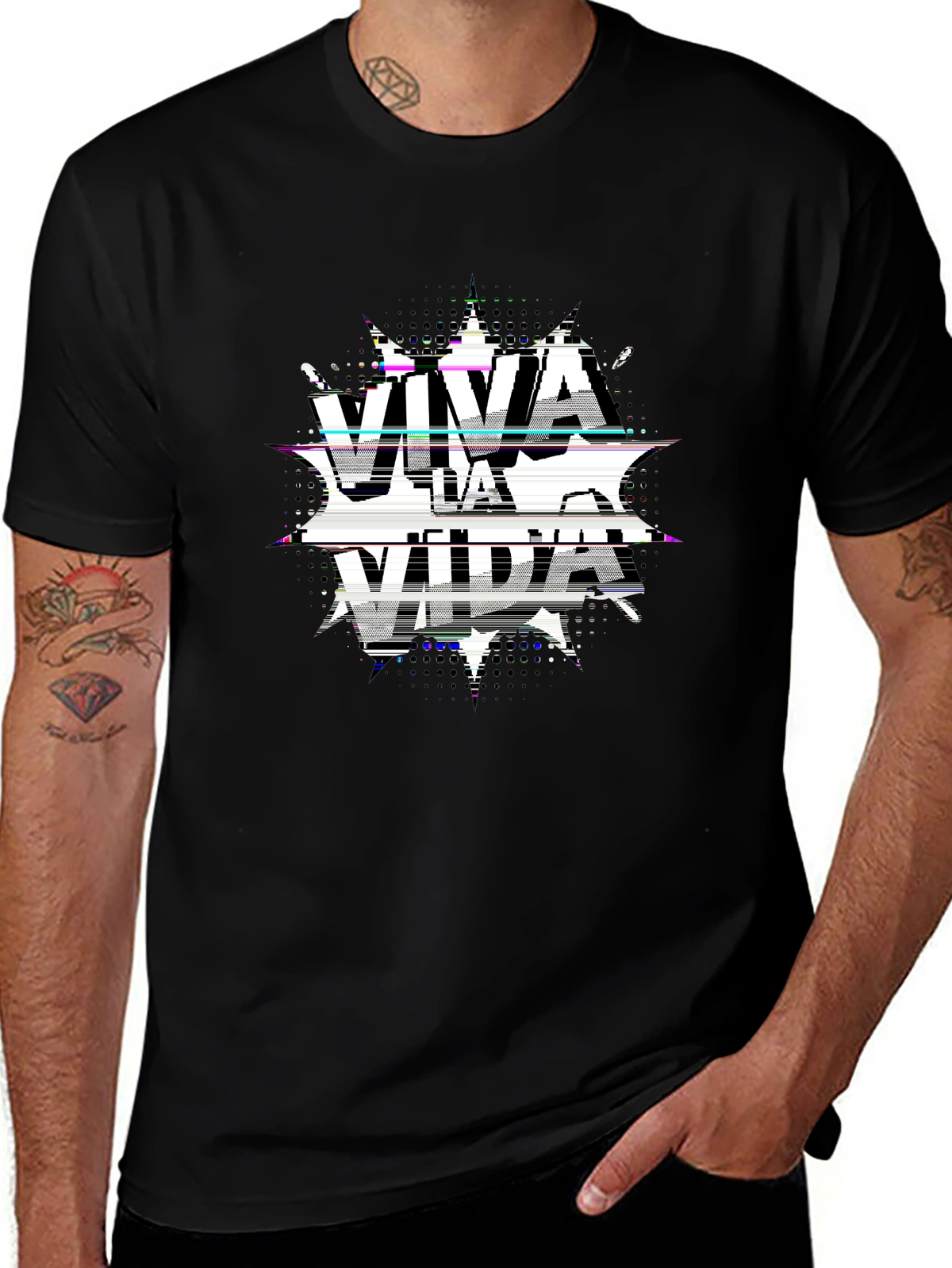 Minimal Statement Tee – Vintage font 'VIVA