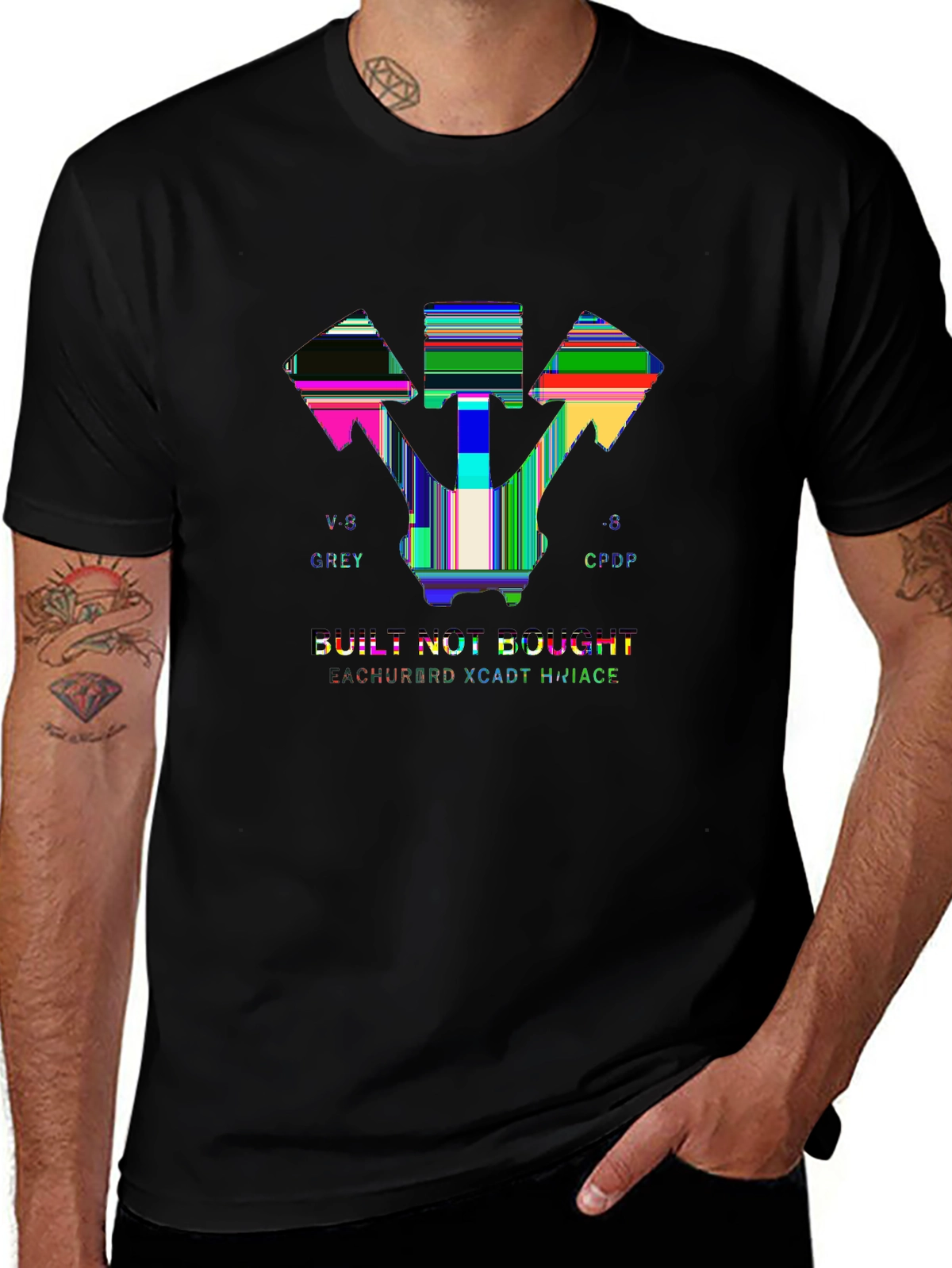 Auto Enthusiast Tee – V8 engine pistons