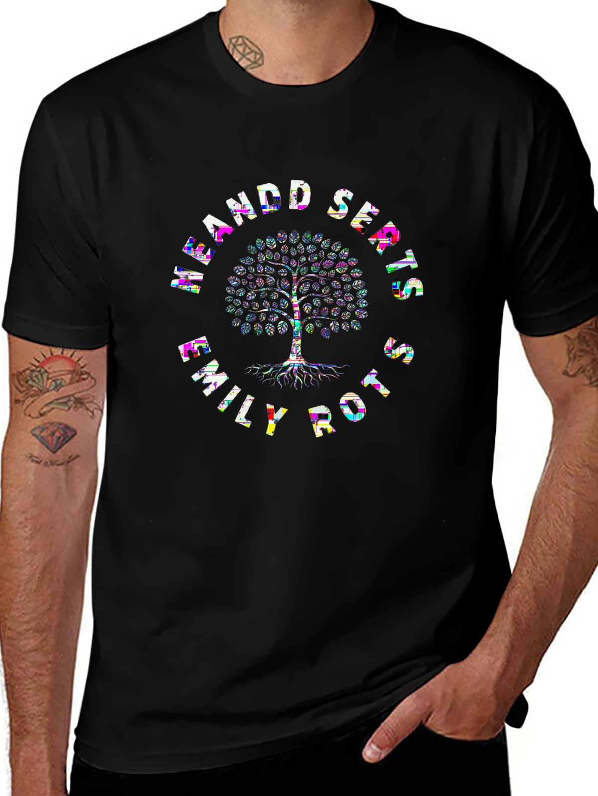 Family First Tee – Grandparents tree, 'FAMILY