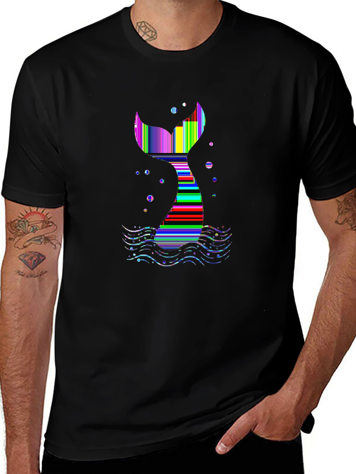 Mythical Legends Tee – Mermaid tail ocean