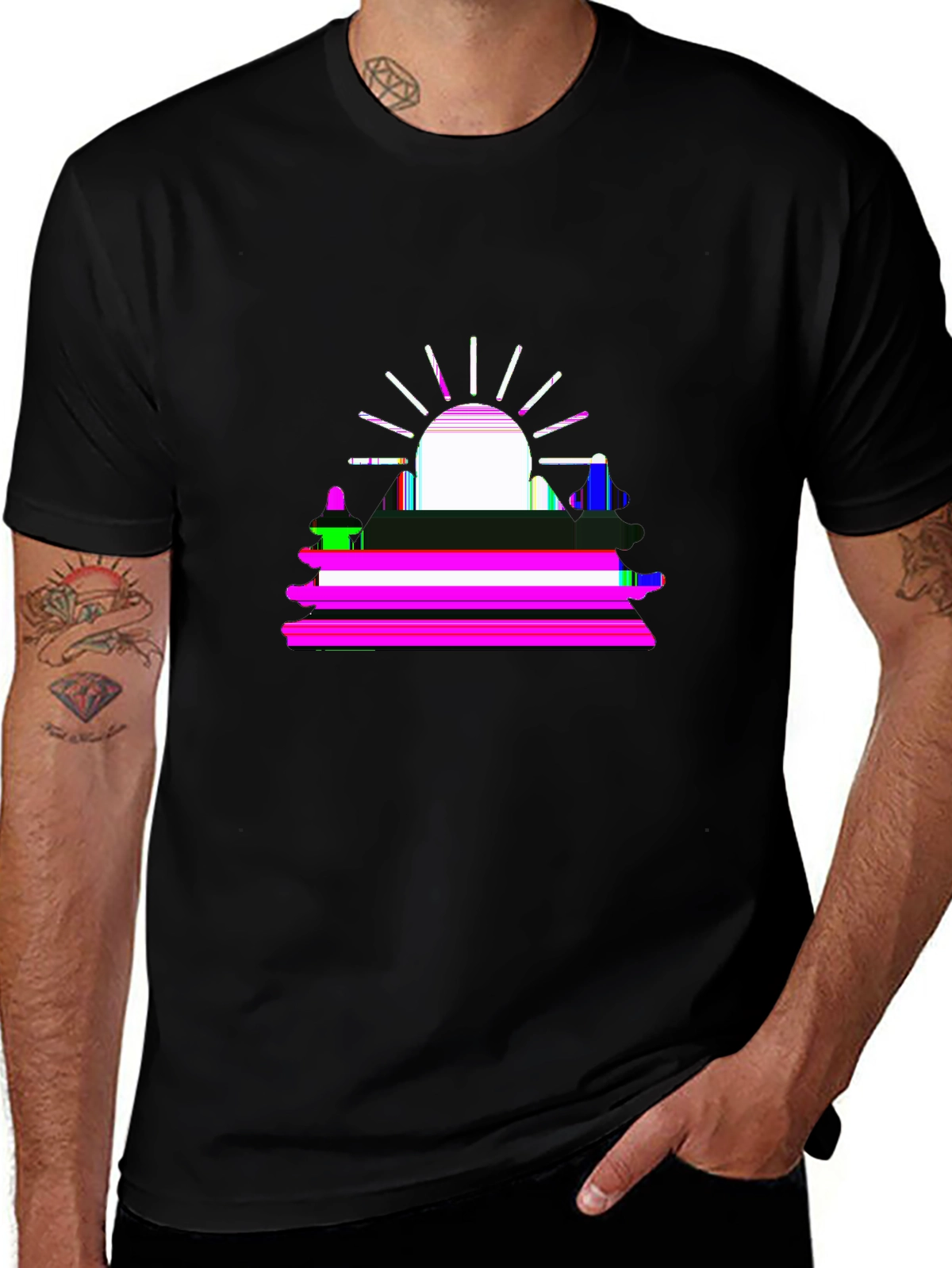 Wild Explorer Tee – Mountain peak geometric