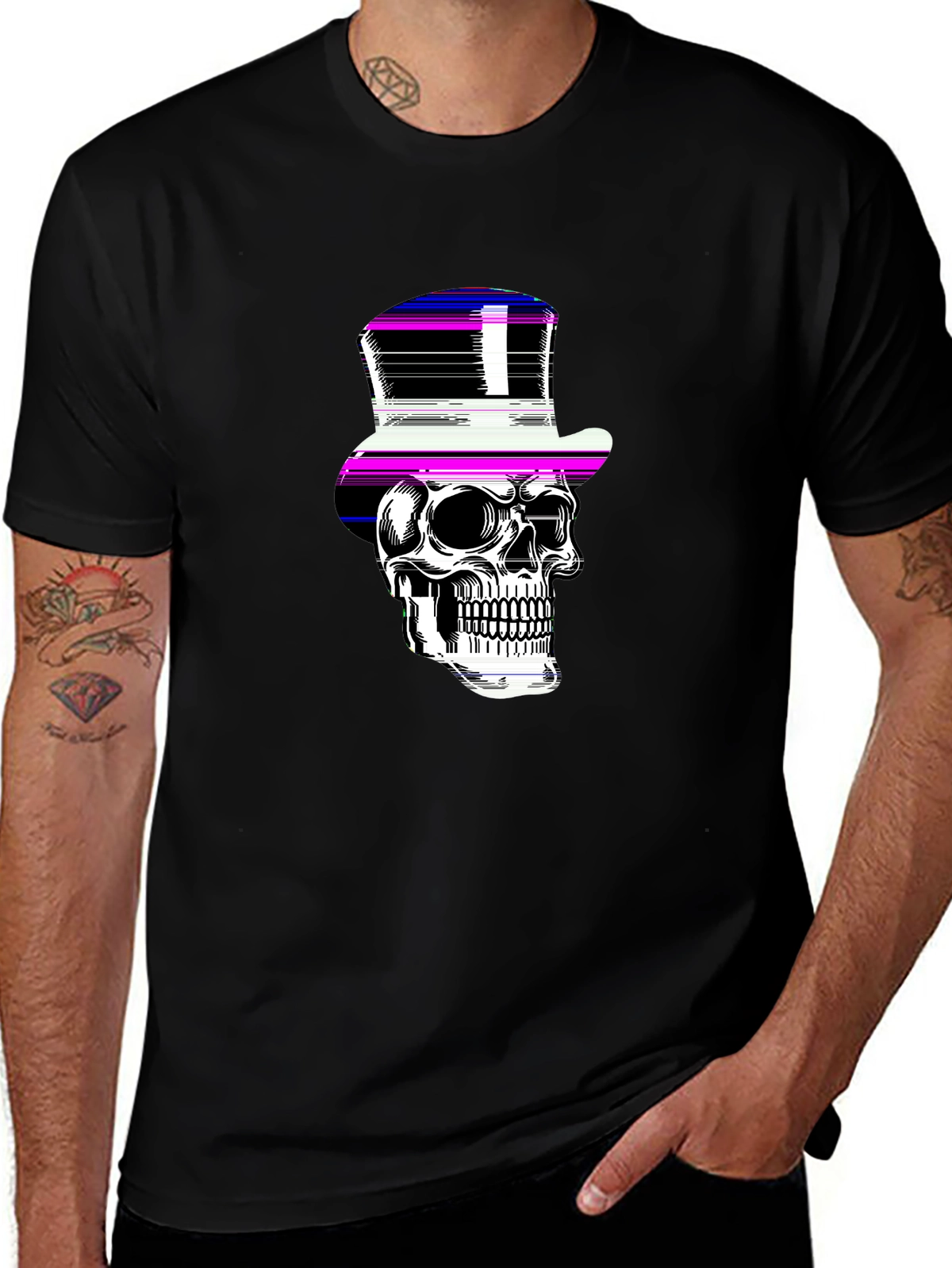 Dark Aesthetic Tee – Skull with top