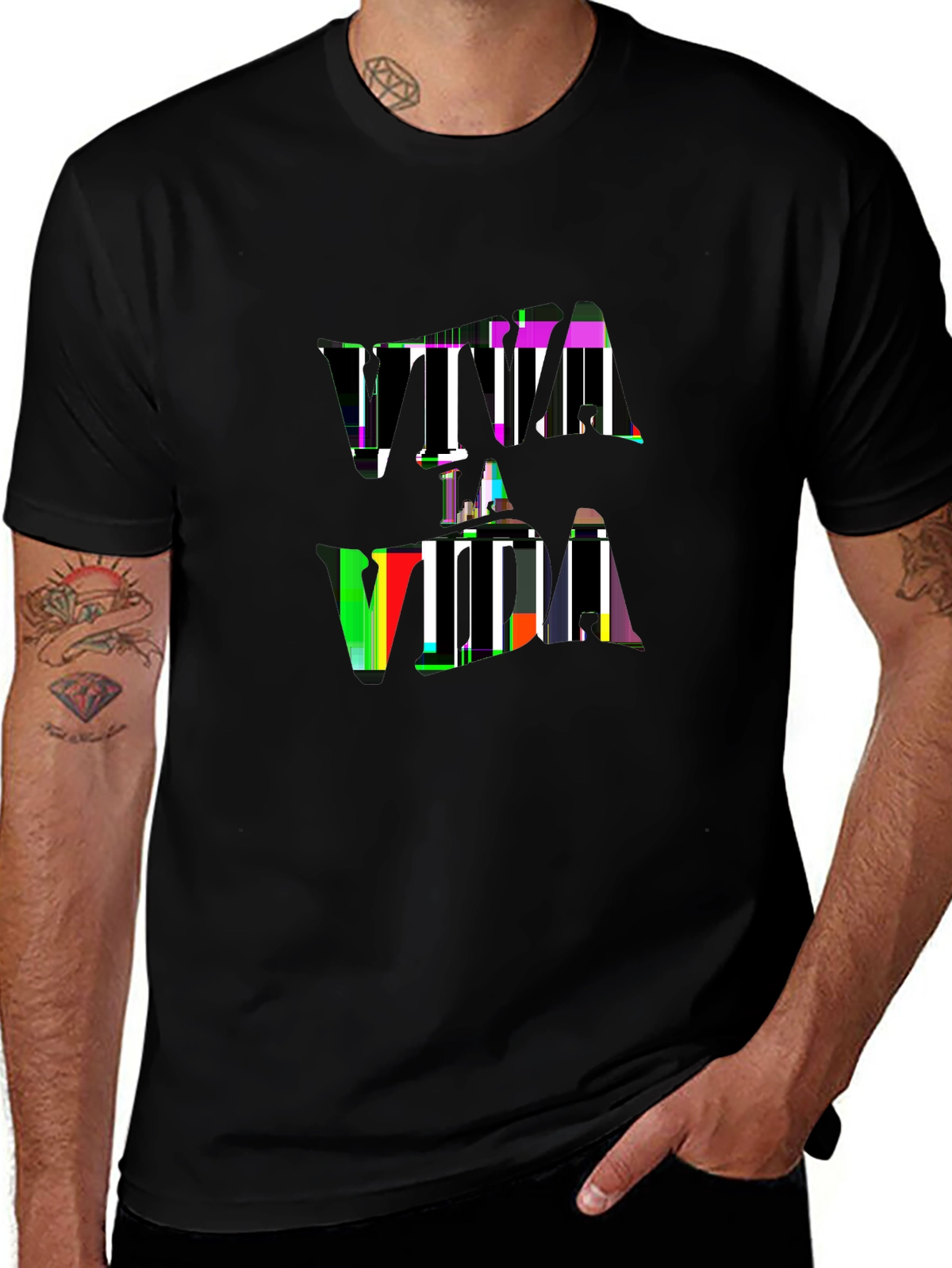 Minimal Statement Tee – Vintage font 'VIVA