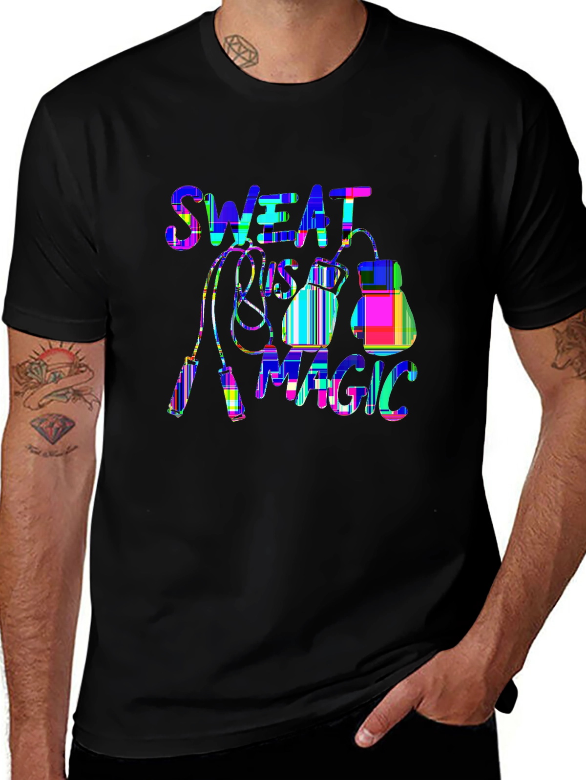 Train Hard Tee – Jump rope and