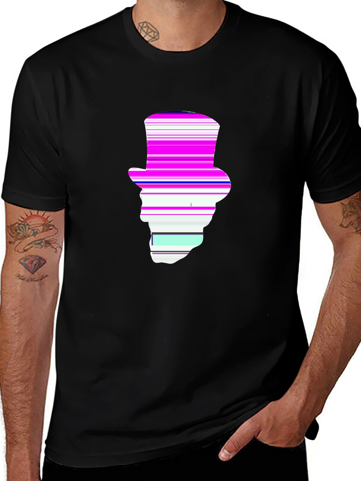 Dark Aesthetic Tee – Skull with top