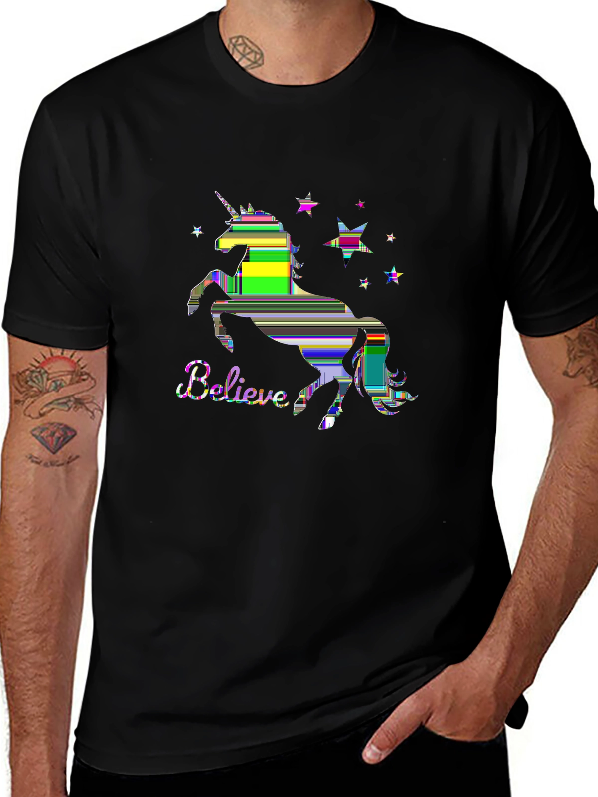 Mythical Legends Tee – Unicorn with stars