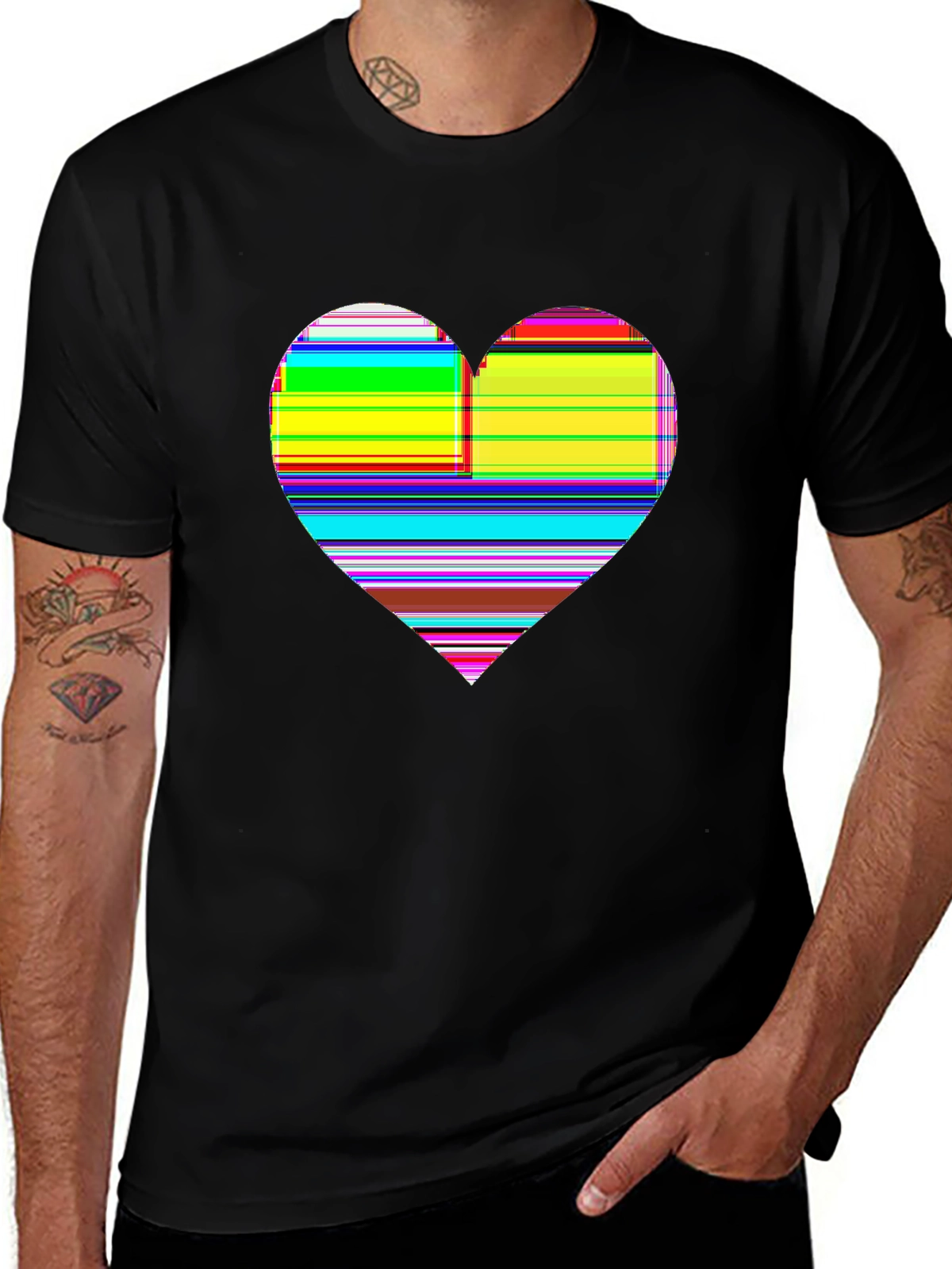 American Pride Tee – USA heart flag