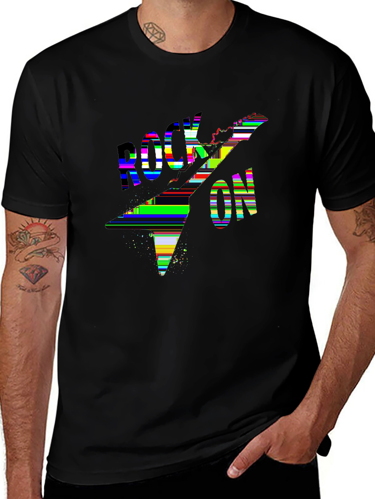 Vibes Music Tee – Electric guitar with