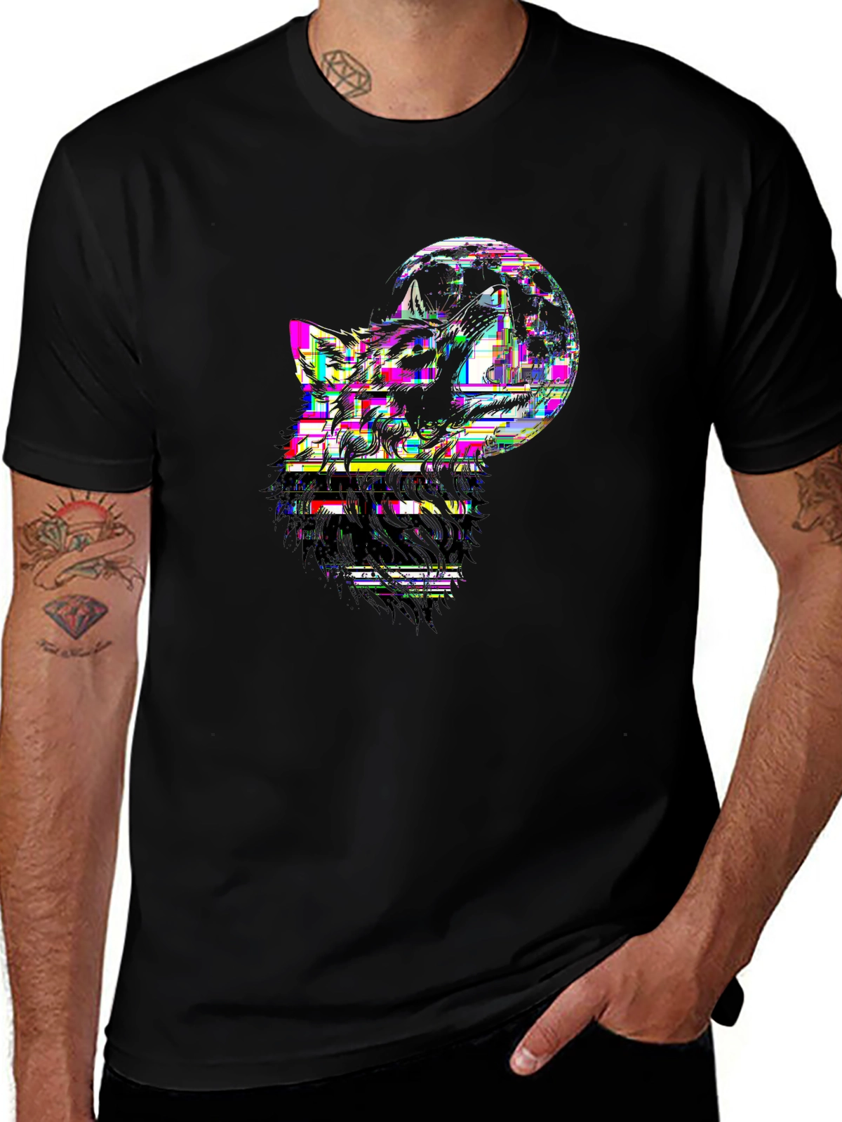 Mythical Legends Tee – Wolf howling full
