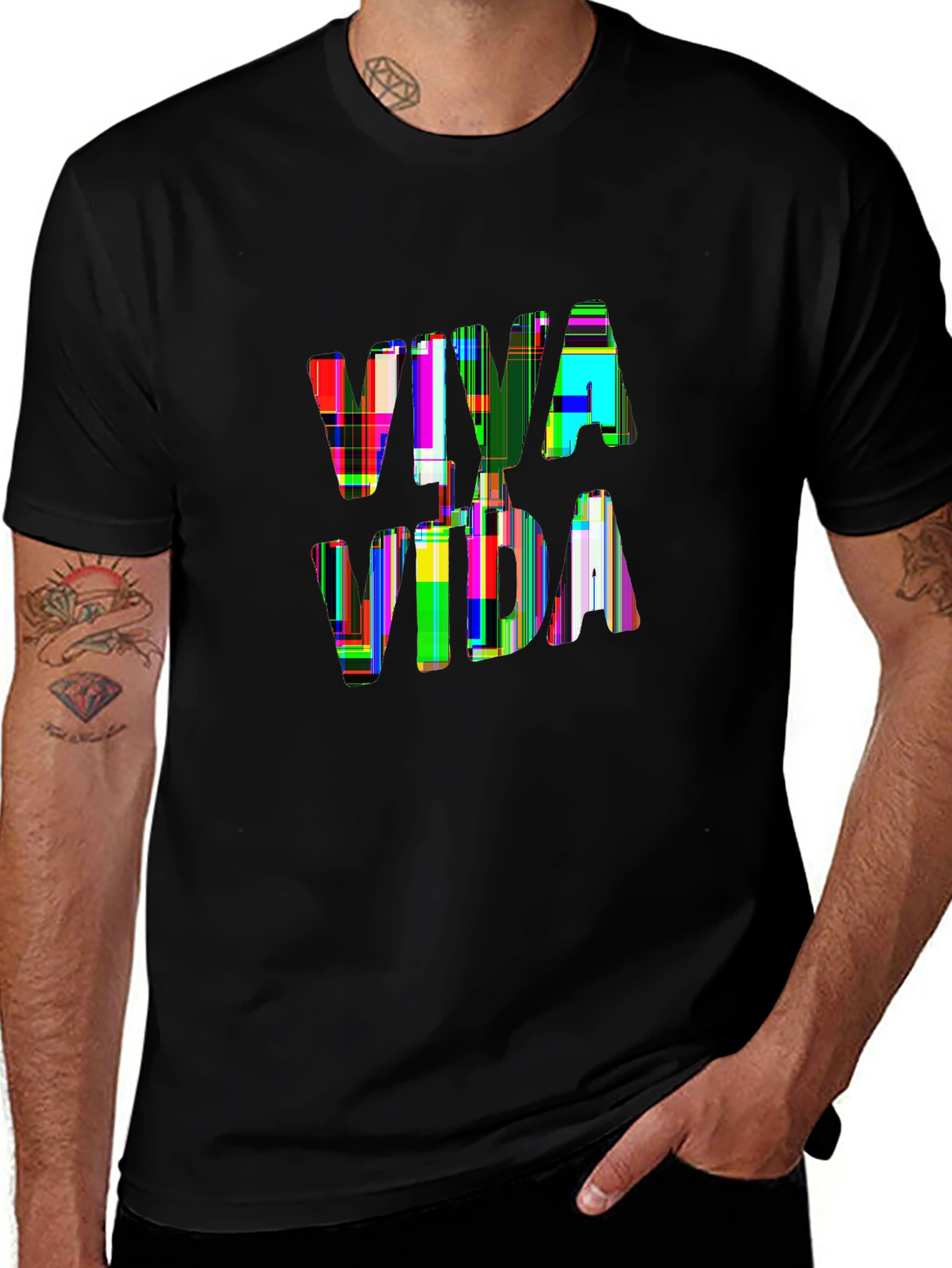 Minimal Statement Tee – Vintage font 'VIVA