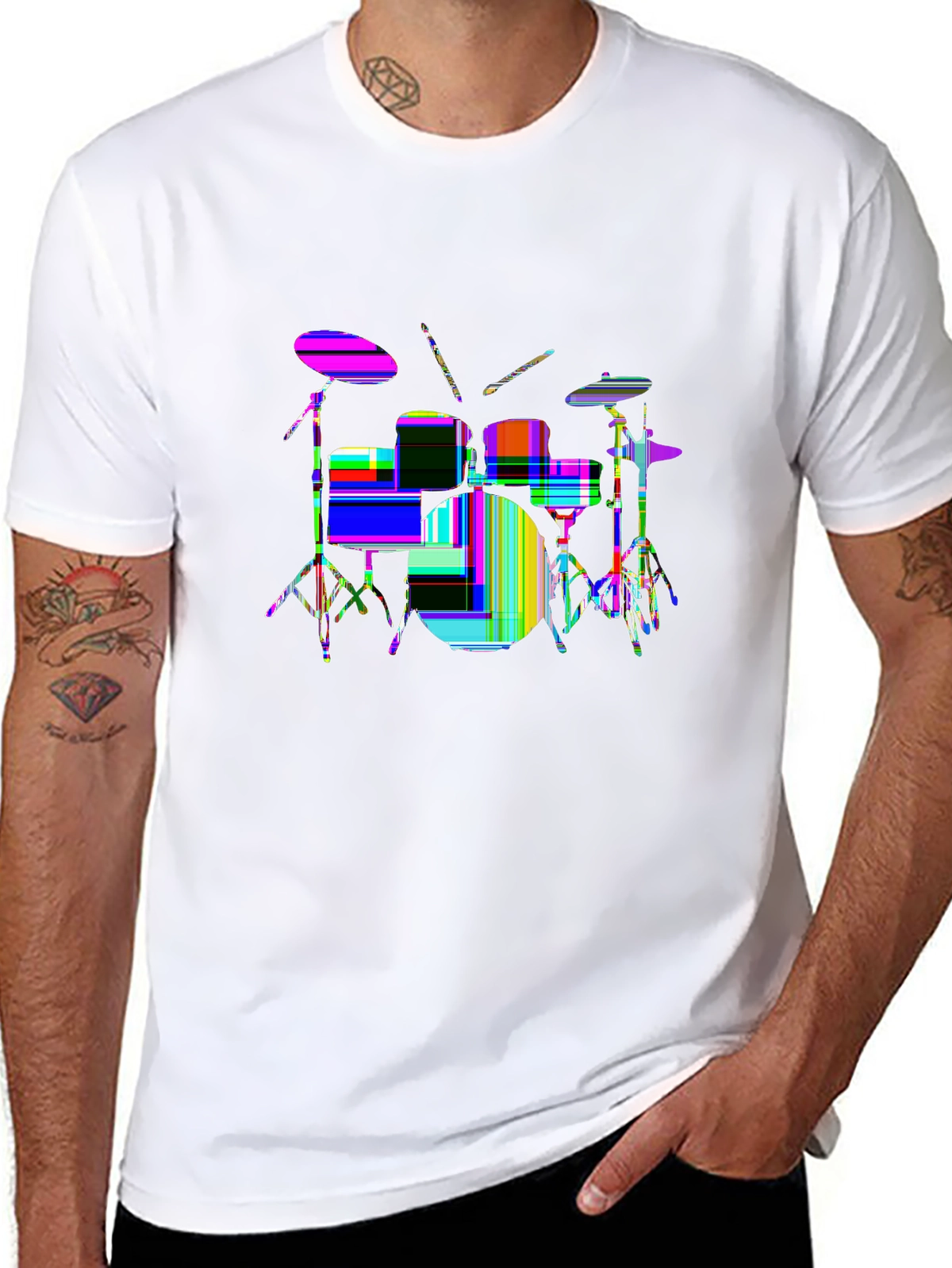 Vibes Music Tee – Drum set music