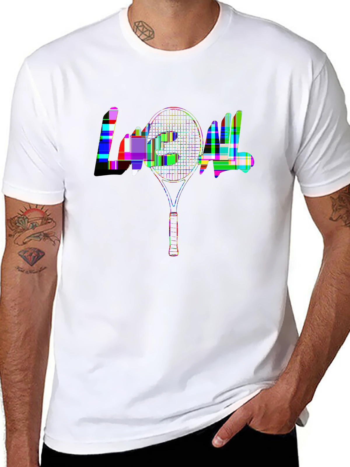 Game Day Premium Tee – Tennis racket, 'LOVE