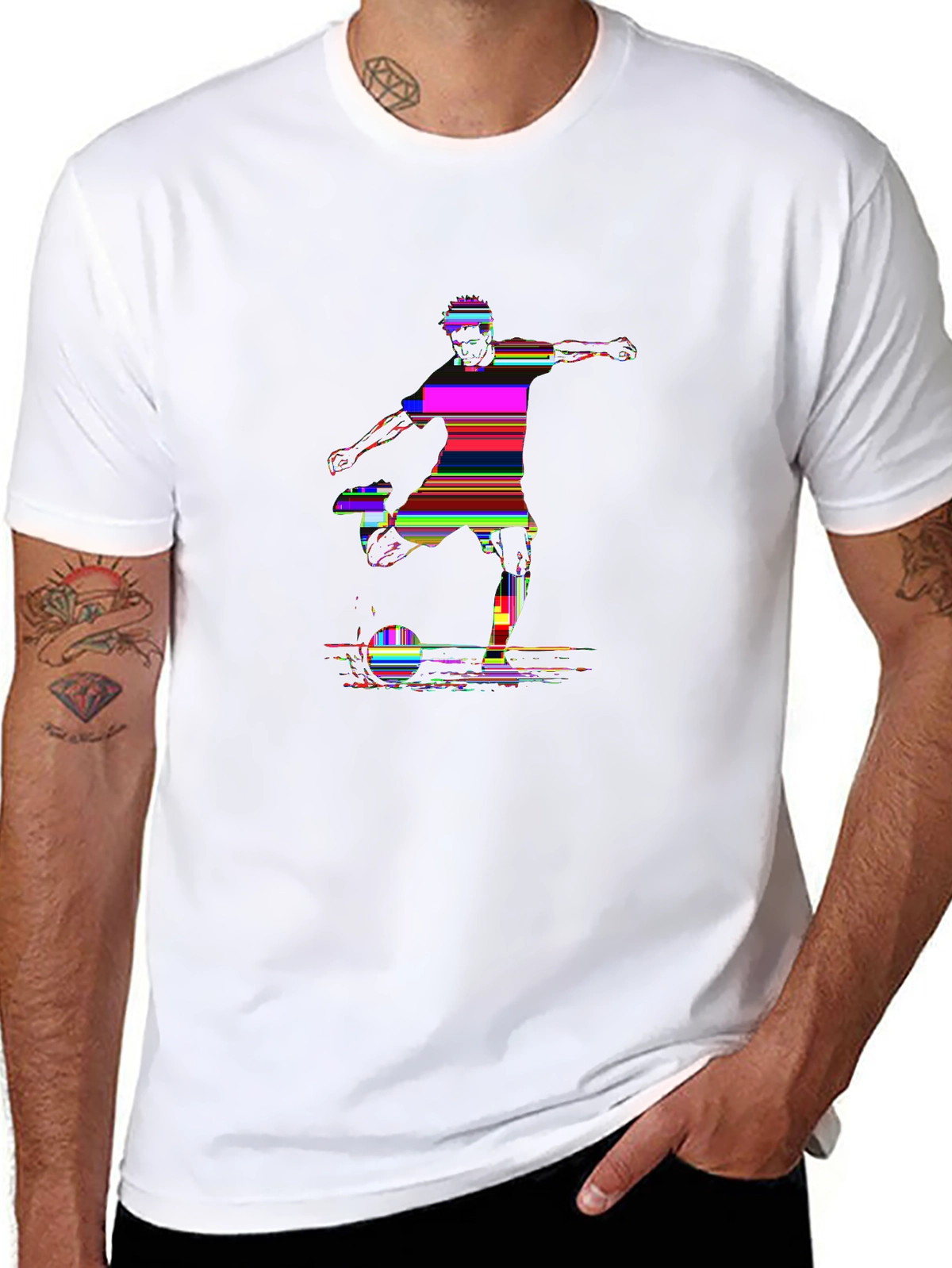 Soccer Fever Tee – Soccer player kicking
