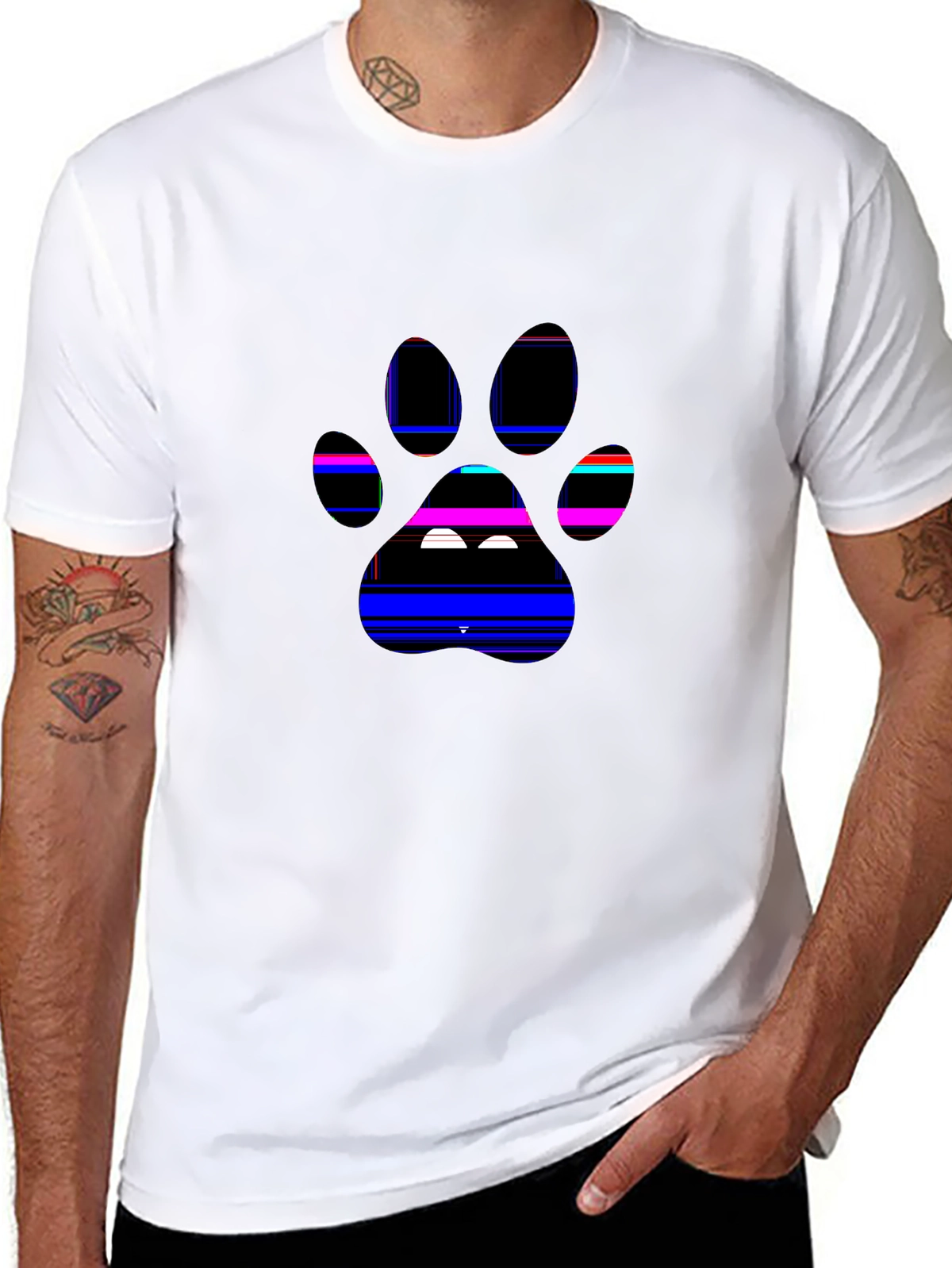 Pet Parent Tee – Cat paw prints