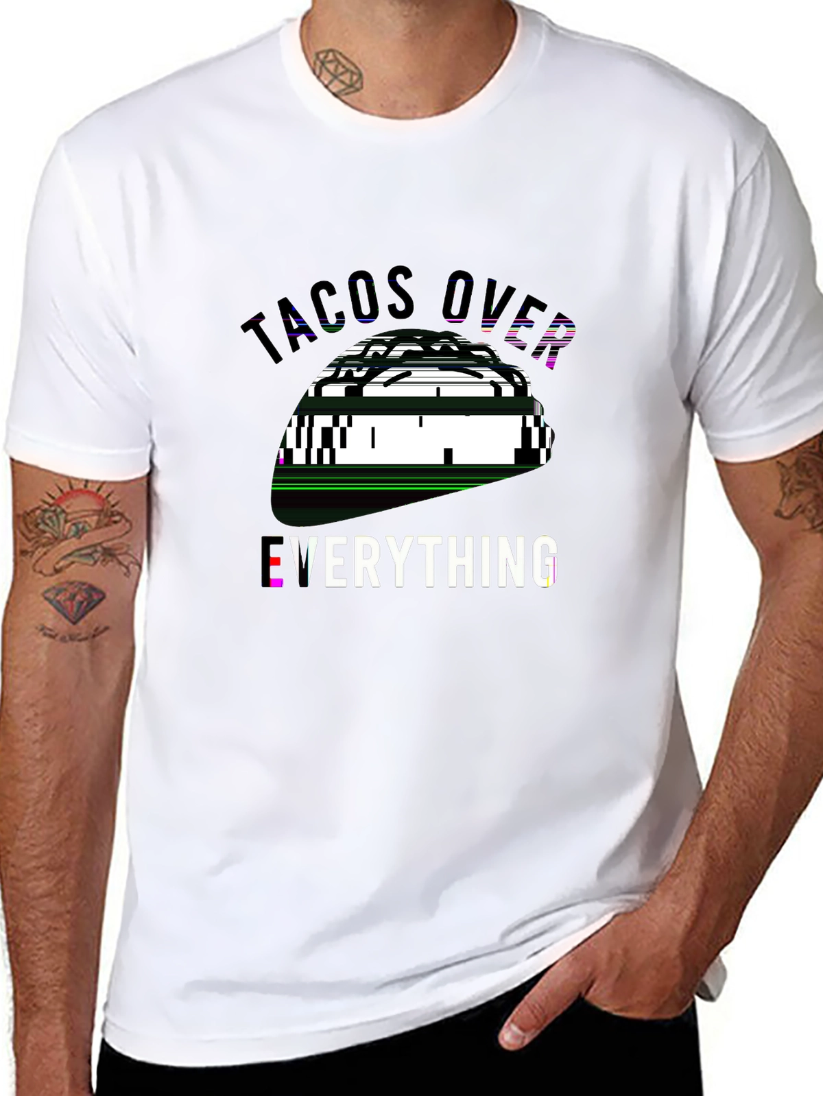 Foodie Vibes Tee – Taco illustration, 'TACOS