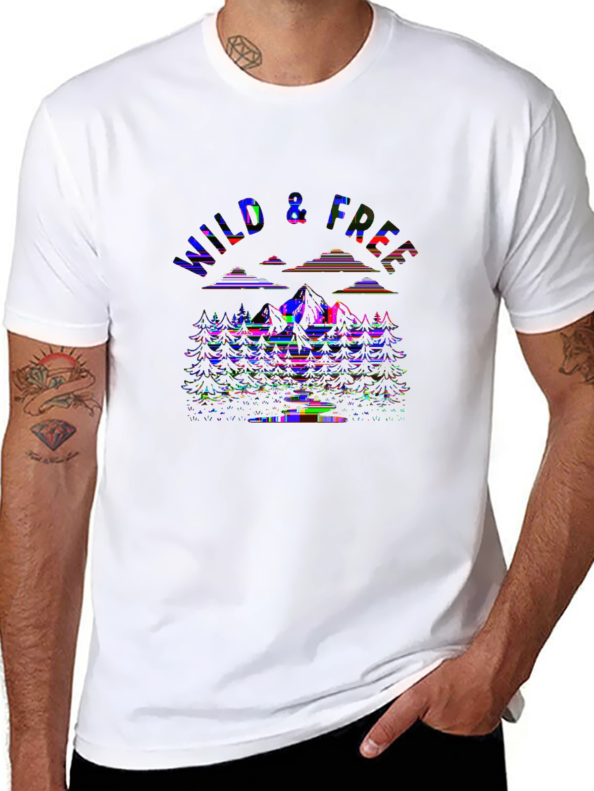Wild Explorer Tee – Pine tree line