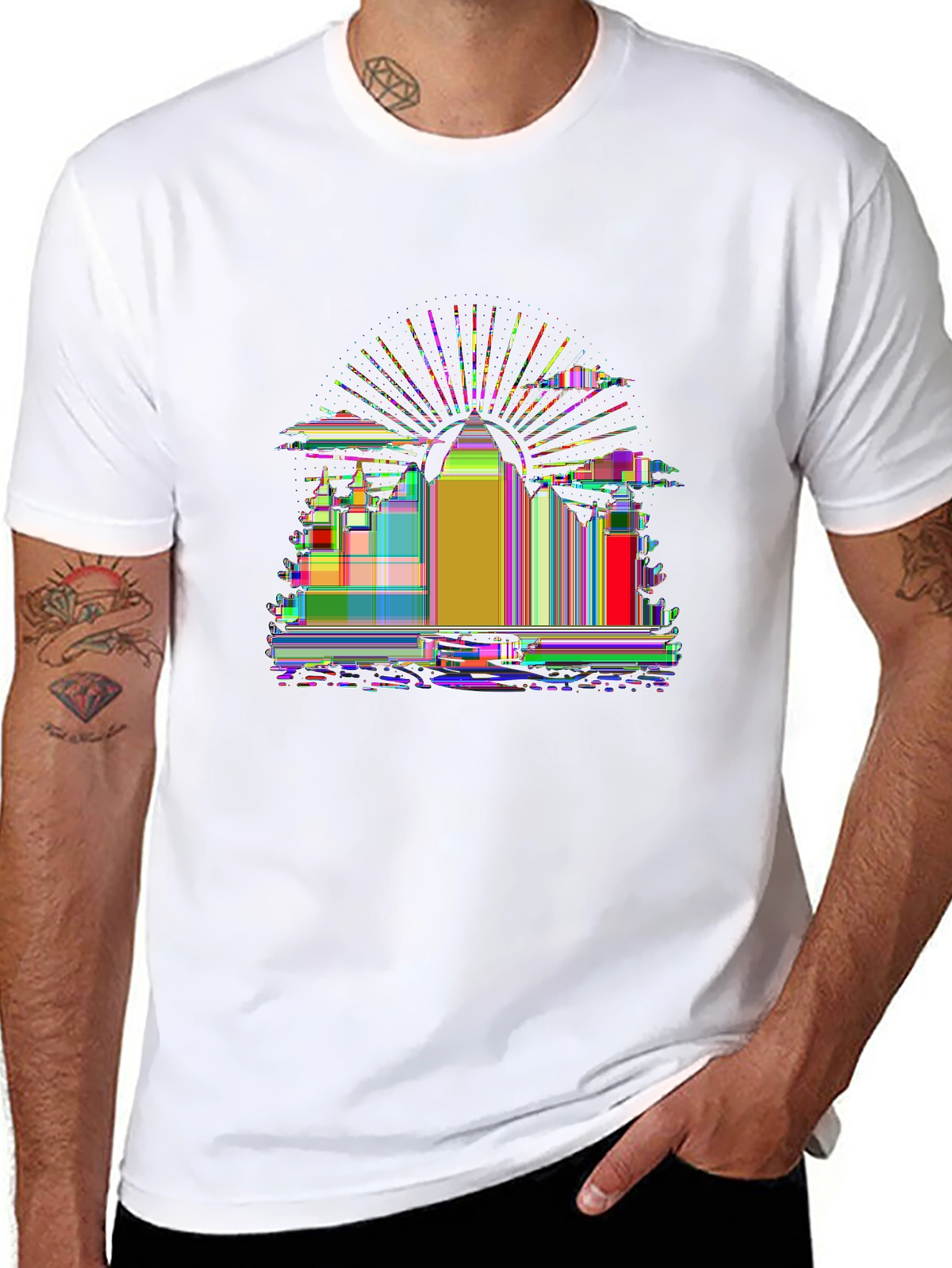 Wild Explorer Tee – Mountain peak geometric