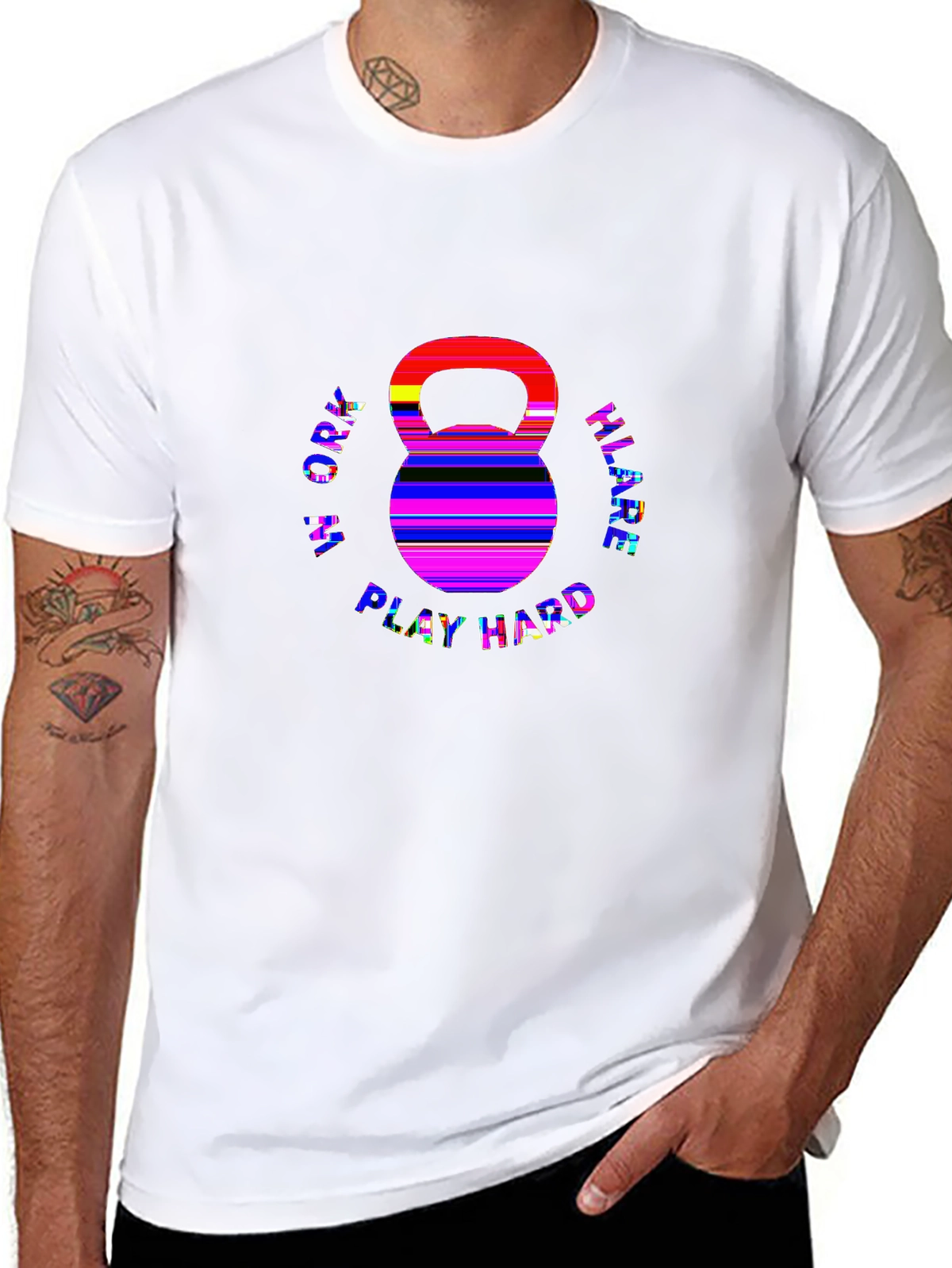 Train Hard Tee – Crossfit themed, kettlebell