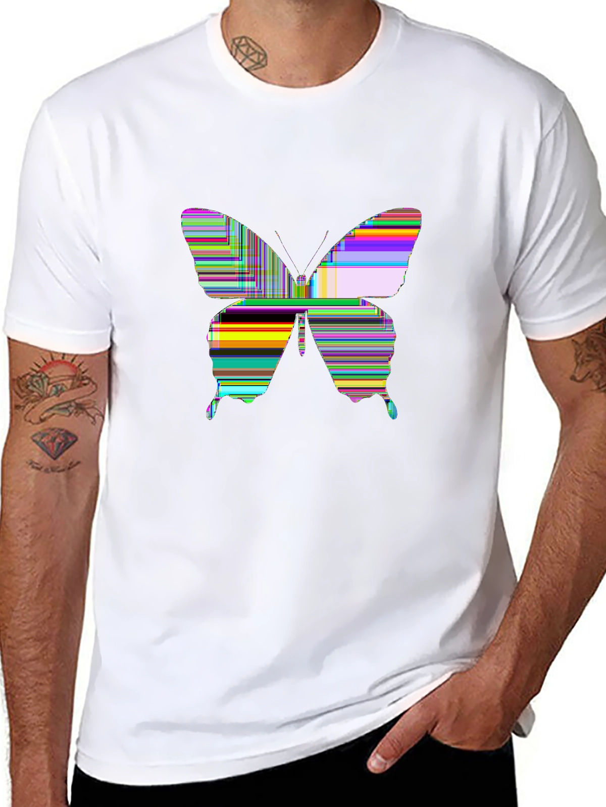 Retro Rewind Tee – 90s aesthetic, butterfly