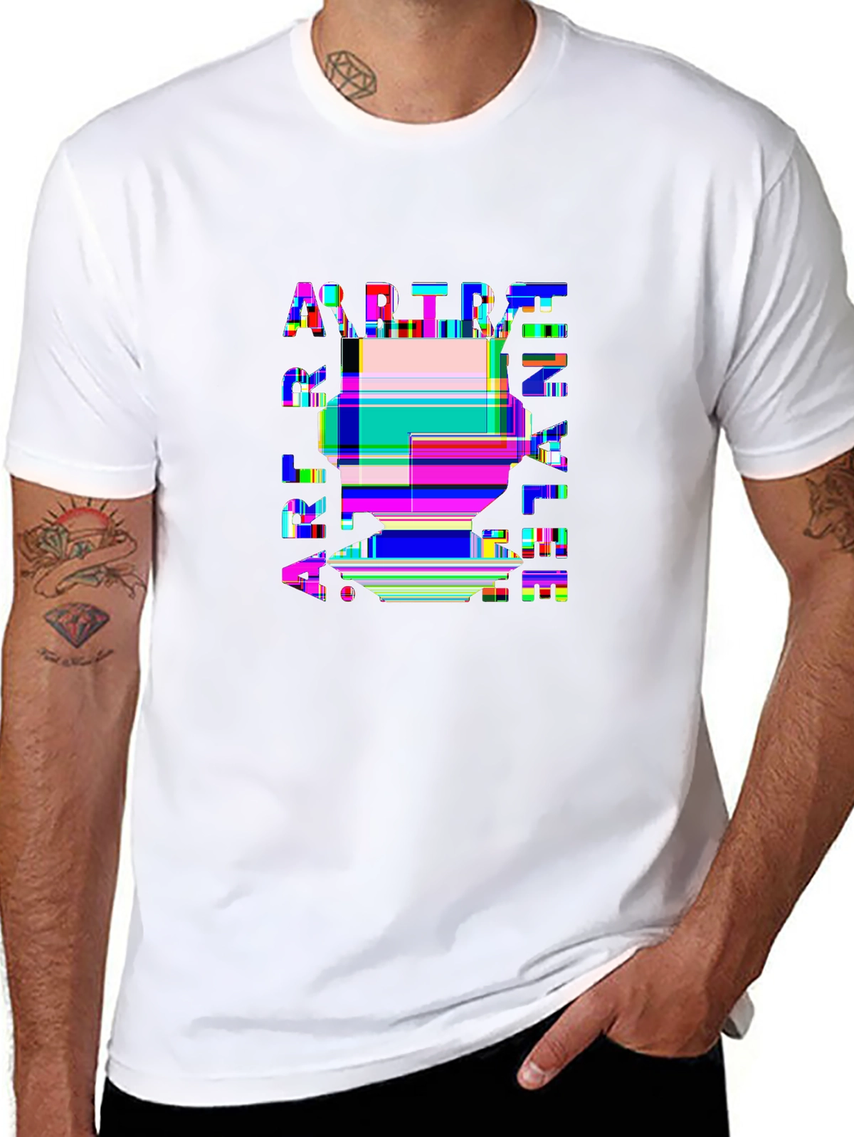 Future Tech Tee – Robot face with