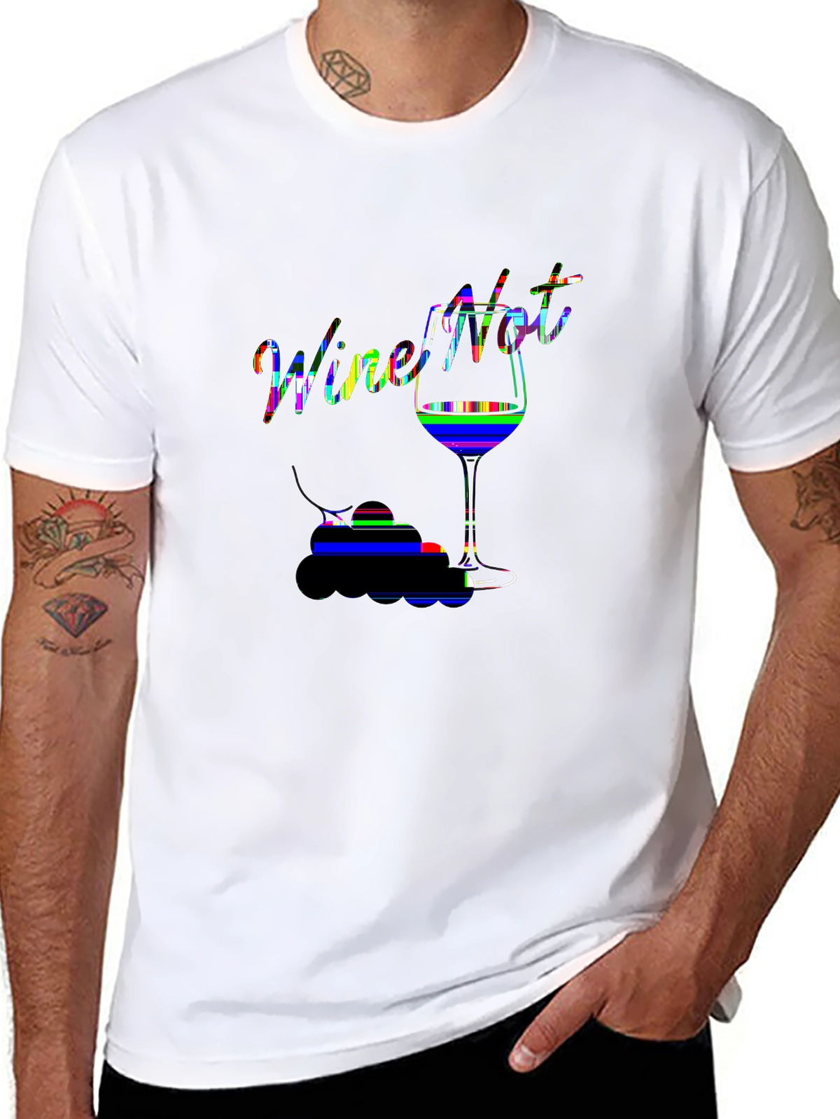 Foodie Vibes Tee – Wine glass and