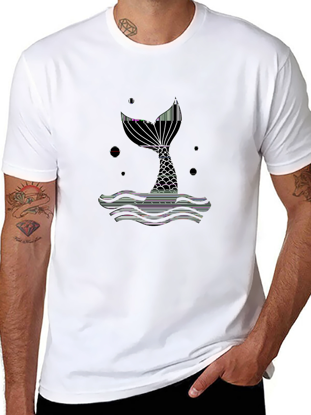 Mythical Legends Tee – Mermaid tail ocean